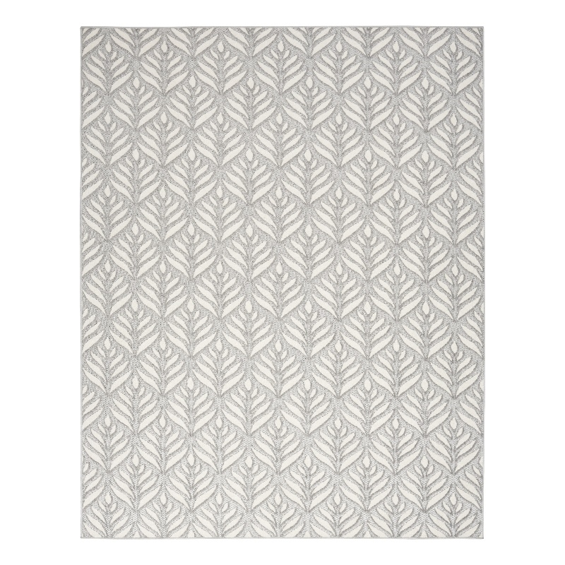 Nourison Aloha 4' x 6' Gray Fabric Tropical Area Rug (4' x 6')