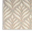 Nourison Aloha 4' x 6' Ivory Gray Fabric Tropical Area Rug (4' x 6')