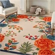 Nourison Aloha 4' x 6' Multicolor Fabric Contemporary Area Rug (4' x 6')