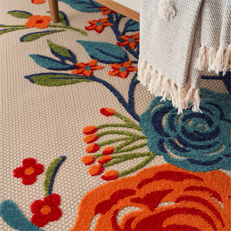 Nourison Aloha 4' x 6' Multicolor Fabric Contemporary Area Rug (4' x 6')