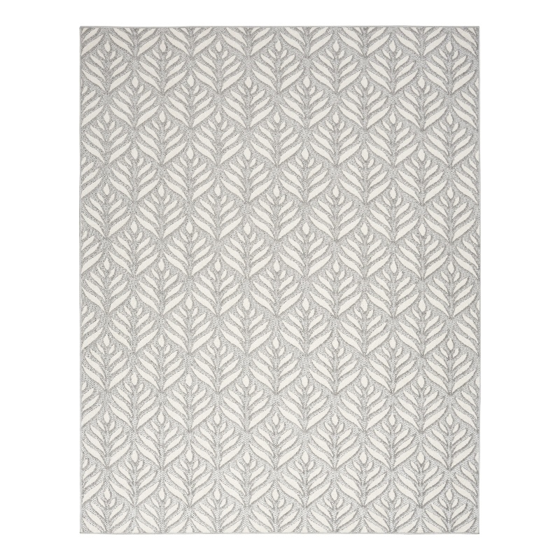 Nourison Aloha 9' x 12' Gray Fabric Tropical Area Rug (9' x 12')