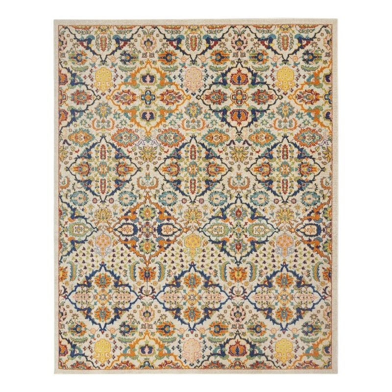 Nourison Allur 7' x 10' Ivory Multicolor Fabric Bohemian Area Rug (7' x 10')