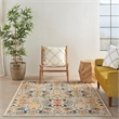 Nourison Allur 3' x 5' Ivory Multicolor Fabric Bohemian Area Rug (3' x 5')