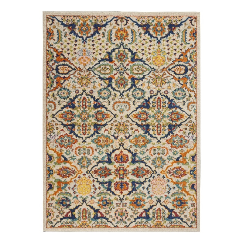 Nourison Allur 3' x 5' Ivory Multicolor Fabric Bohemian Area Rug (3' x 5')