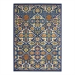 Nourison Allur 3' x 5' Navy Multicolor Fabric Bohemian Area Rug (3' x 5')