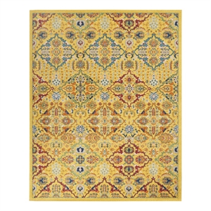 nourison allur 7' x 10' yellow/multi bohemian indoor rug