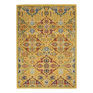 nourison allur 6' x 9' yellow/multi bohemian indoor rug