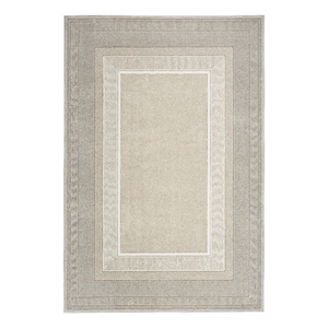 Nourison Glam 5'3&quot x 7'3&quot Fabric Ivory Modern Indoor Area Rug