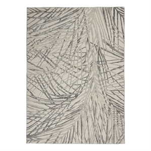 nourison rustic textures 6' x 9' ivory/grey rustic indoor rug