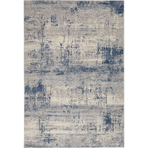 nourison rustic textures 6' x 9' ivory blue rustic indoor rug