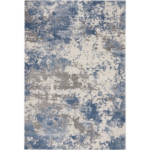 nourison rustic textures 6' x 9' grey/blue rustic indoor rug