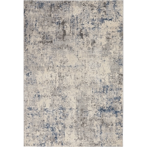 nourison rustic textures 6' x 9' ivory grey blue rustic indoor rug