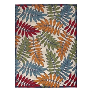 Nourison Aloha 12' x 15' Multicolor Fabric Tropical Area Rug (12' x 15')