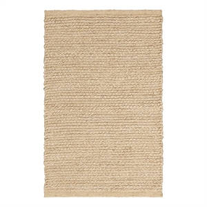 Nourison Natural Jute 2' x 3' Bleached / Beige Farmhouse Jute Indoor Rug