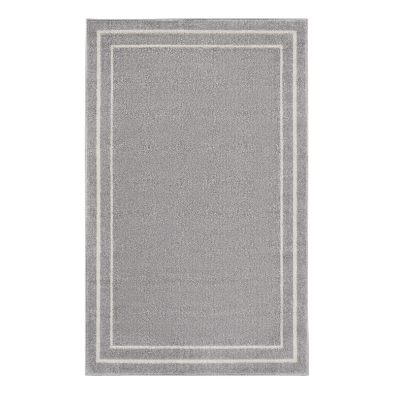 Nourison Essentials 2' x 4' Grey/Ivory Contemporary Indoor/Outdoor Rug