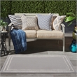 Nourison Essentials 2' x 4' Grey/Ivory Contemporary Indoor/Outdoor Rug