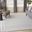 Nourison Essentials 10' x 14' Grey/Ivory Contemporary Indoor/Outdoor Rug