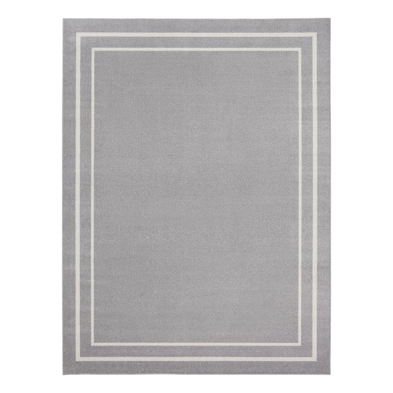 Nourison Essentials 10' x 14' Grey/Ivory Contemporary Indoor/Outdoor Rug