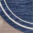 Nourison Essentials 6' x round Navy/Ivory Contemporary Indoor/Outdoor Rug