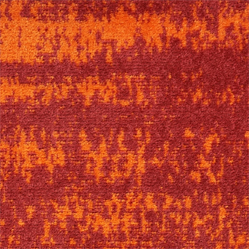 Nourison Essentials 2' x 6' Red Modern Indoor/Outdoor Rug
