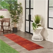 Nourison Essentials 2' x 6' Red Modern Indoor/Outdoor Rug