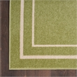 Nourison Essentials 2' x 4' Green Ivory Contemporary Indoor/Outdoor Rug