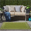 Nourison Essentials 2' x 4' Green Ivory Contemporary Indoor/Outdoor Rug