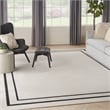 Nourison Essentials 8' x 10' Ivory/Black Contemporary Indoor/Outdoor Rug