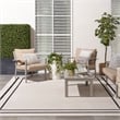 Nourison Essentials 8' x 10' Ivory/Black Contemporary Indoor/Outdoor Rug