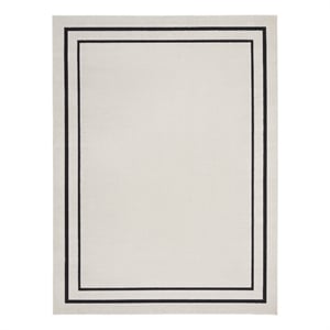 Nourison Essentials 8' x 10' Ivory/Black Contemporary Indoor/Outdoor Rug