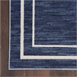 Nourison Essentials 3' x 5' Navy/Ivory Contemporary Indoor/Outdoor Rug