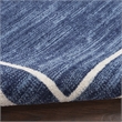 Nourison Essentials 3' x 5' Navy/Ivory Contemporary Indoor/Outdoor Rug