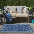 Nourison Essentials 3' x 5' Navy/Ivory Contemporary Indoor/Outdoor Rug