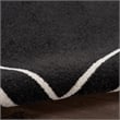 Nourison Essentials 4' x round Black Ivory Contemporary Indoor/Outdoor Rug