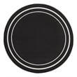 Nourison Essentials 4' x round Black Ivory Contemporary Indoor/Outdoor Rug