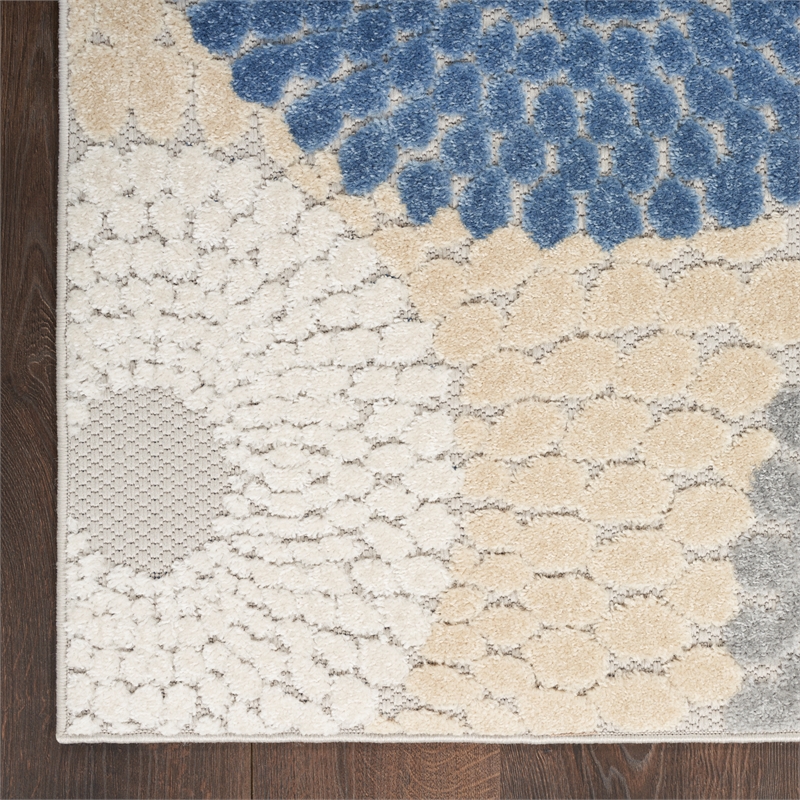 Nourison Aloha 9' x 12' Blue/Grey Modern Indoor/Outdoor Rug