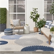 Nourison Aloha 9' x 12' Blue/Grey Modern Indoor/Outdoor Rug