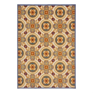 Nourison Aloha 7' x 10' Multicolor Tropical Indoor/Outdoor Rug