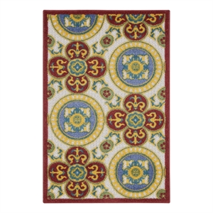 Nourison Aloha 2'8&quot x 4' Red/Multi Tropical Indoor/Outdoor Rug