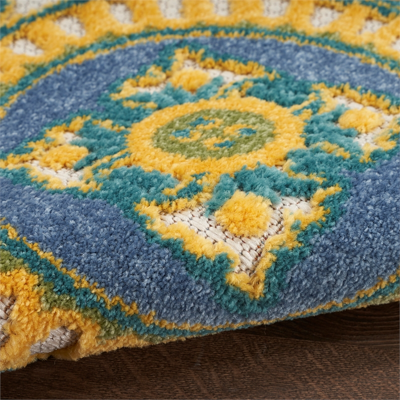 Nourison Aloha 9' x 12' Red/Multi Tropical Indoor/Outdoor Rug
