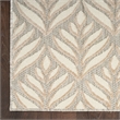 Nourison Aloha 3' x 4' Ivory Gray Fabric Tropical Area Rug (3' x 4')