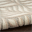 Nourison Aloha 3' x 4' Ivory Gray Fabric Tropical Area Rug (3' x 4')