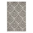 Nourison Aloha 3' x 4' Charcoal Fabric Tropical Area Rug (3' x 4')