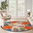 Nourison Aloha 8' x Round Multicolor Fabric Contemporary Area Rug (8' Round)