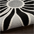 Nourison Aloha 8' x Round Black White Fabric Contemporary Area Rug (8' Round)