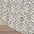 Nourison Aloha 8' x Round Gray Fabric Tropical Area Rug (8' Round)