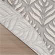 Nourison Aloha 8' x Round Gray Fabric Tropical Area Rug (8' Round)
