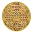 Nourison Allur 5' x Round Yellow Multicolor Fabric Bohemian Area Rug (5' Round)