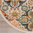 Nourison Allur 8' x Round Ivory Multicolor Fabric Bohemian Area Rug (8' Round)