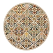Nourison Allur 8' x Round Ivory Multicolor Fabric Bohemian Area Rug (8' Round)